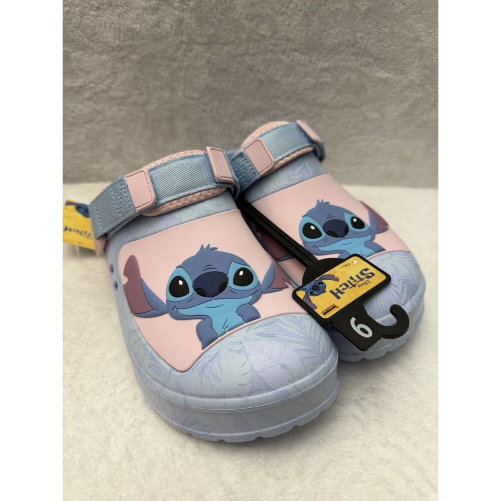 Disney Stitch Women’s Size 9 Pink Blue Clogs Slip On Shoes